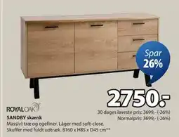 JYSK SANDBY skænk, DKK 2750 tilbud