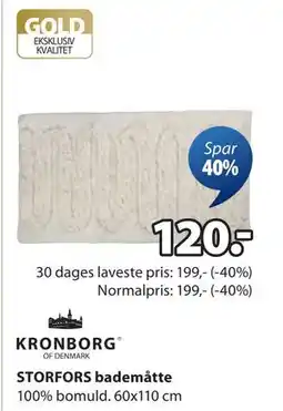 JYSK STORFORS bademåtte, DKK 120 tilbud