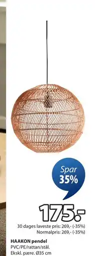 JYSK HAAKON pendel, DKK 175 tilbud