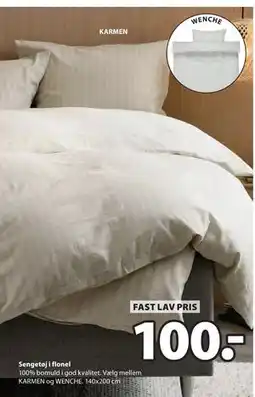 JYSK Sengetøj i flonel, DKK 100 tilbud