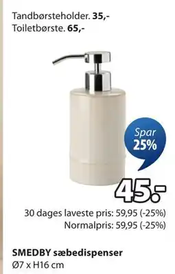 JYSK SMEDBY sæbedispenser, DKK 45 tilbud