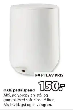 JYSK OXIE pedalspand, DKK 150 tilbud
