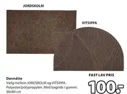 JYSK Dørmåtte, DKK 100 tilbud