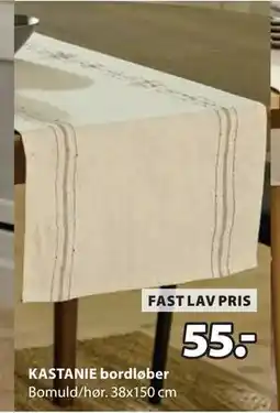 JYSK KASTANIE bordløber, DKK 55 tilbud