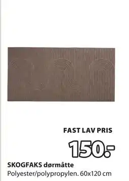 JYSK SKOGFAKS dørmåtte, DKK 150 tilbud