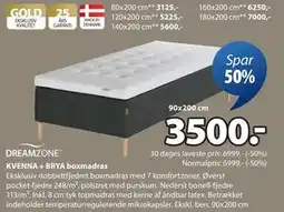 JYSK KVENNA + BRYA boxmadras, DKK 3500 tilbud