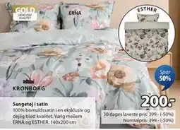 JYSK Sengetøj i satin, DKK 200 tilbud