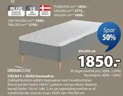 JYSK FJELNA F + MURU boxmadras, DKK 1850 tilbud