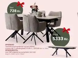 Daells Bolighus SPISEBORDSTOL, DKK 728 tilbud