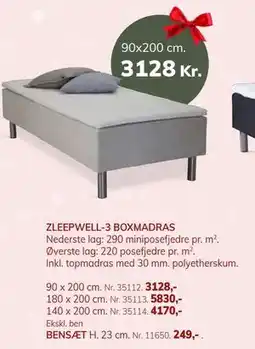 Daells Bolighus ZLEEPWELL-3 BOXMADRAS tilbud