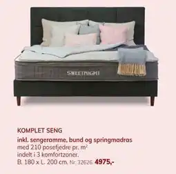 Daells Bolighus KOMPLET SENG, DKK 4975 tilbud