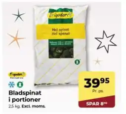 Dagrofa Food Service Bladspinat i portioner tilbud