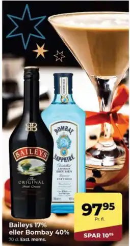 Dagrofa Food Service Baileys 17% eller Bombay 40% tilbud