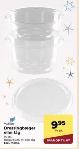Dagrofa Food Service MultiLine Dressingbæger eller låg tilbud