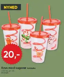 BigDollar NYHED Krus med sugerør Kotikulta tilbud