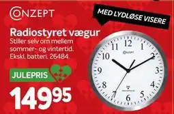 Din Isenkræmmer Radiostyret vægur, DKK 149.95 tilbud