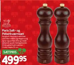 Din Isenkræmmer Paris Salt- og Peberkværnsæt, DKK 499.95 tilbud