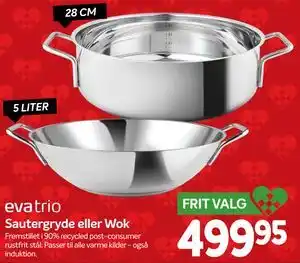 Din Isenkræmmer Sautergryde eller Wok, DKK 499.95 tilbud