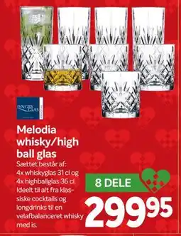 Din Isenkræmmer Melodia whisky/high ball glas, DKK 299.95 tilbud