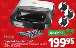 Din Isenkræmmer Sandwichrister 3-i-1, DKK 199.95 tilbud