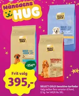 Maxi Zoo SELECT GOLD Sensitive tørfoder, DKK 395 tilbud