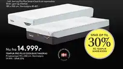 SENG TEMPUR PRO PLUS COOLQUILT MADRAS tilbud