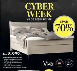 SENG VIVA LUX KONTINENTALSENG, DKK 8999 tilbud