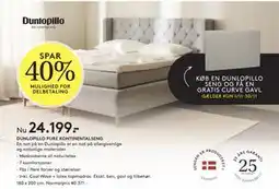 SENG DUNLOPILLO-PURE KONTINENTALSENG, DKK 24199 tilbud