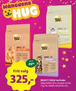 Maxi Zoo SELECT GOLD tørfoder, DKK 325 tilbud