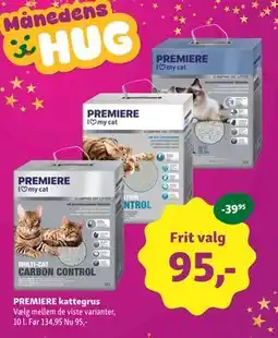 Maxi Zoo PREMIERE kattegrus, DKK 95 tilbud