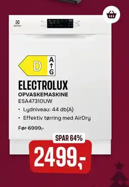 Skousen OPVASKEMASKINE ESA47310UW, DKK 2499 tilbud