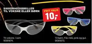 SIKKERHEDSBRILLER TIL VOKSNE ELLER BØRN, DKK 10