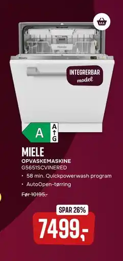 Skousen OPVASKEMASKINE, DKK 7499 tilbud