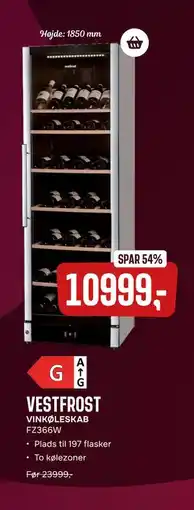 Skousen VESTFROST VINKØLESKAB, DKK 10999 tilbud