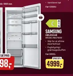 Skousen KØLESKAB RR39C7BG7WW, DKK 4999 tilbud