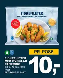 Let-Køb FISKEFILETER MED OVNKLAR PANERING, DKK 10 tilbud