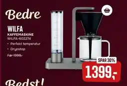Skousen WILFA KAFFEMASKINE. WILFA-602274., DKK 1399 tilbud