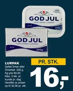 Let-Køb LURPAK, DKK 16 tilbud