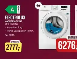 Skousen ELECTROLUX VASKEMASKINE. EFI611W84W., DKK 2777 tilbud