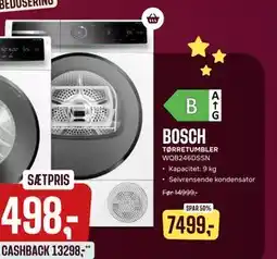 Skousen BOSCH TØRRETUMBLER. WQB246DSSN., DKK 7499 tilbud