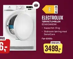 Skousen ELECTROLUX TØRRETUMBLER. EDI610W83W., DKK 3499 tilbud