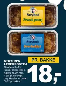 Let-Køb STRYHN’S LEVERPOSTEJ, DKK 18 tilbud