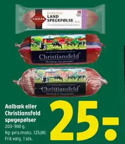 Coop 365 Aalbæk eller Christiansfeld spegepølser tilbud