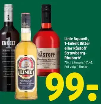 Coop 365 Linie Aquavit, 1-Enkelt Bitter eller Råstoff Strawberry- Rhubarb tilbud