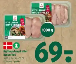 Coop 365 Kyllingebryst eller inderfilet tilbud