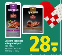 Coop 365 Jensens spareribs eller pulled pork tilbud