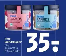 Coop 365 Irma lakridskugler tilbud