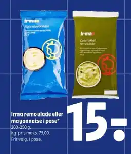Coop 365 Irma remoulade eller mayonnaise i pose tilbud