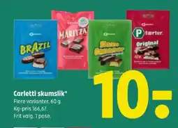 Coop 365 Carletti skumslik tilbud