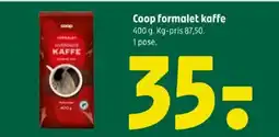 Coop 365 Coop formalet kaffe tilbud